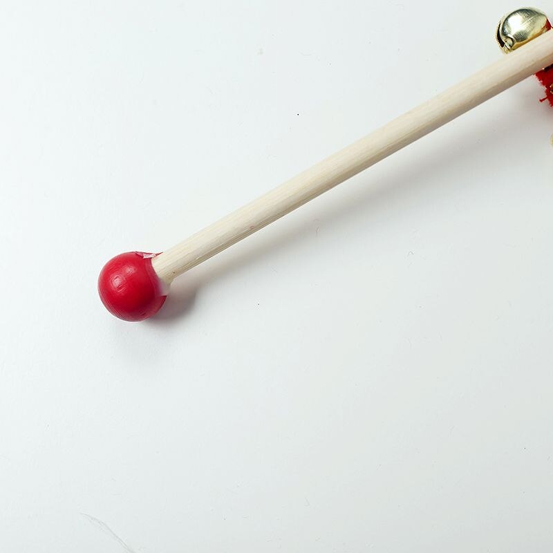 Kerst Klokken Pluche Pop Kids Speelgoed Decor Hand Ring Klokken Met Houten Handvat Thuis Ornamenten Adornos De Navidad