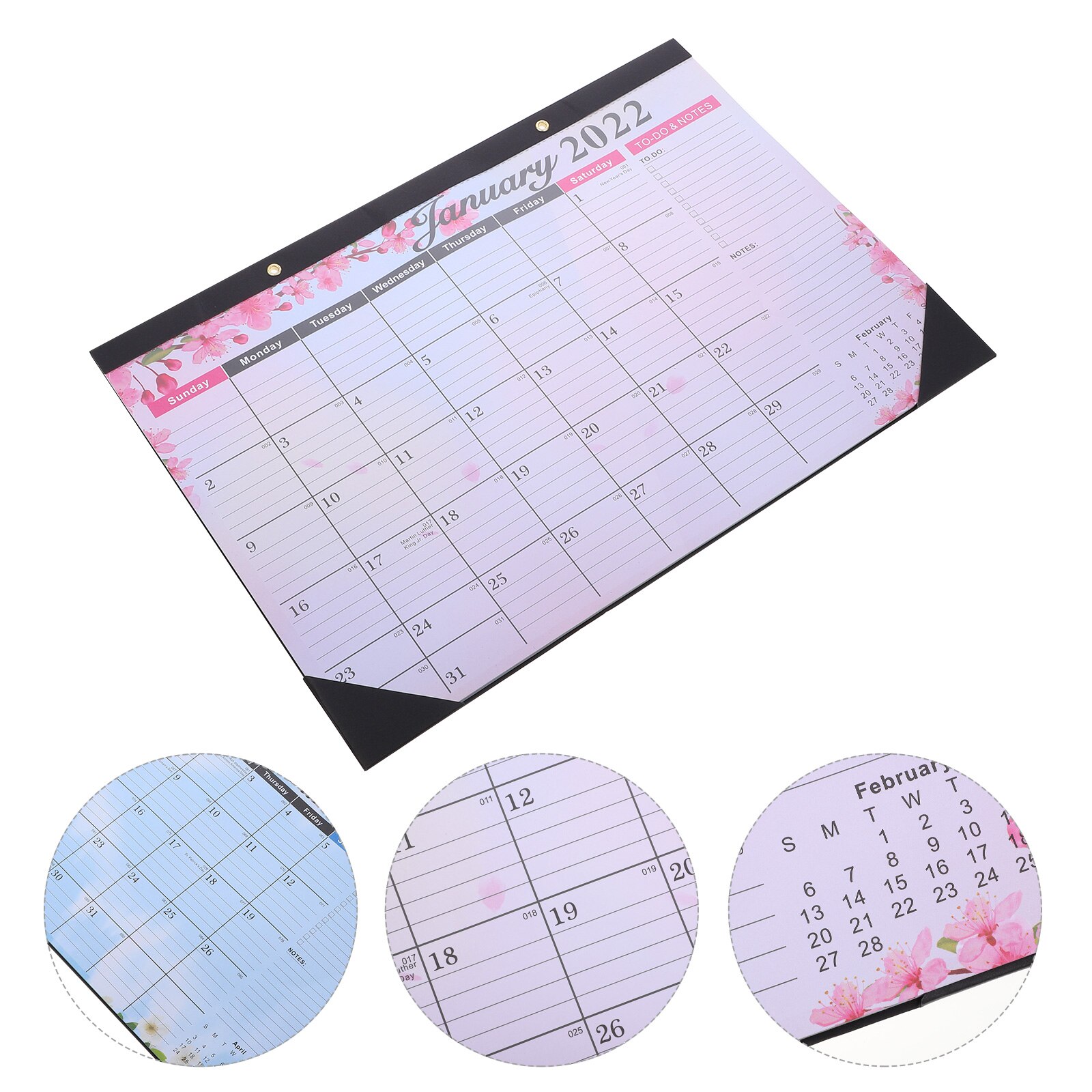 January 2022 - June 2023 Wall Calendar Notepad Hanging Calendar Monthly Desk Calendar