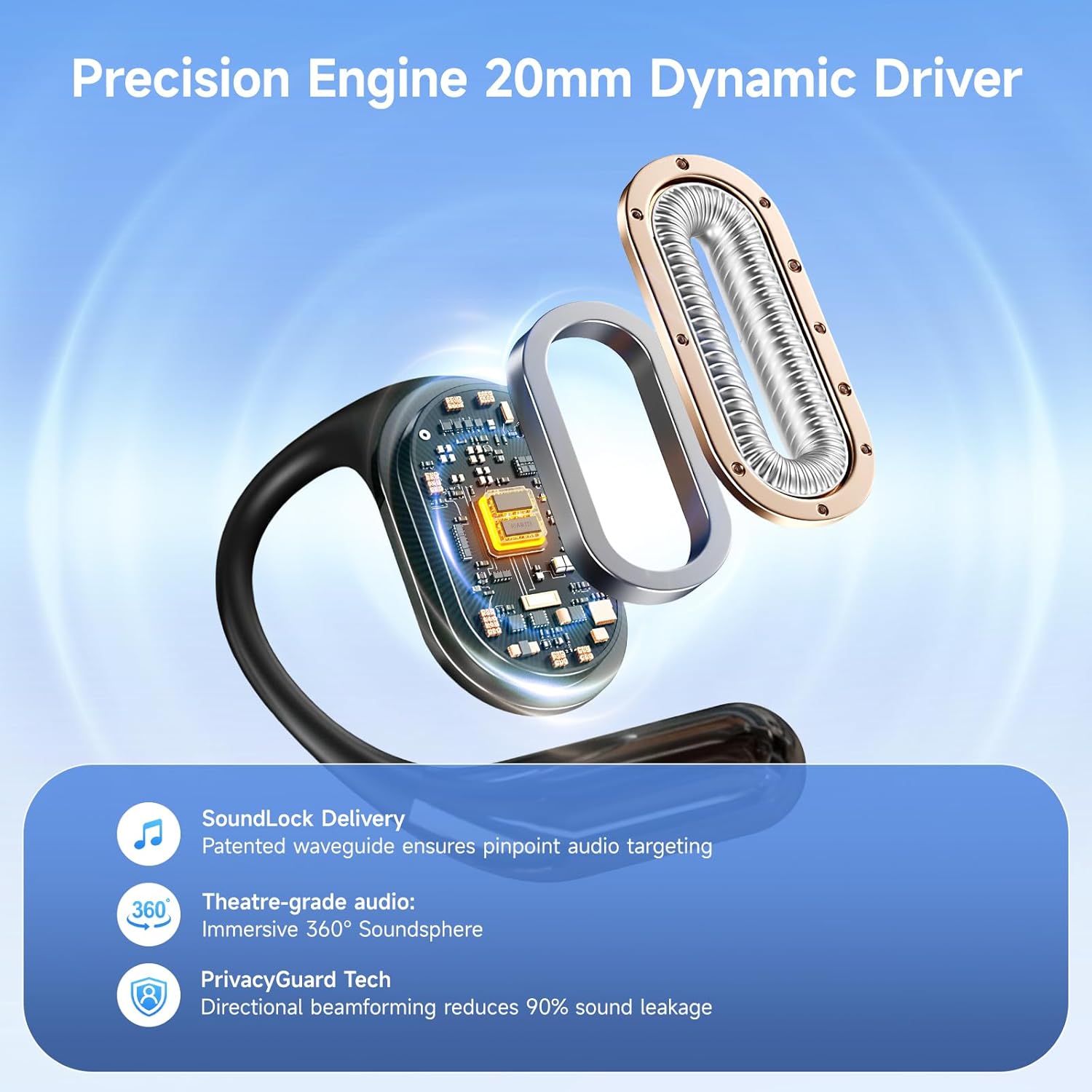 Auricolari traduttore AI Cuffie Bluetooth Q16 EarClip Cuffie con cancellazione del rumore Traduttore istantaneo Auricolare vocale intelligente in tempo reale