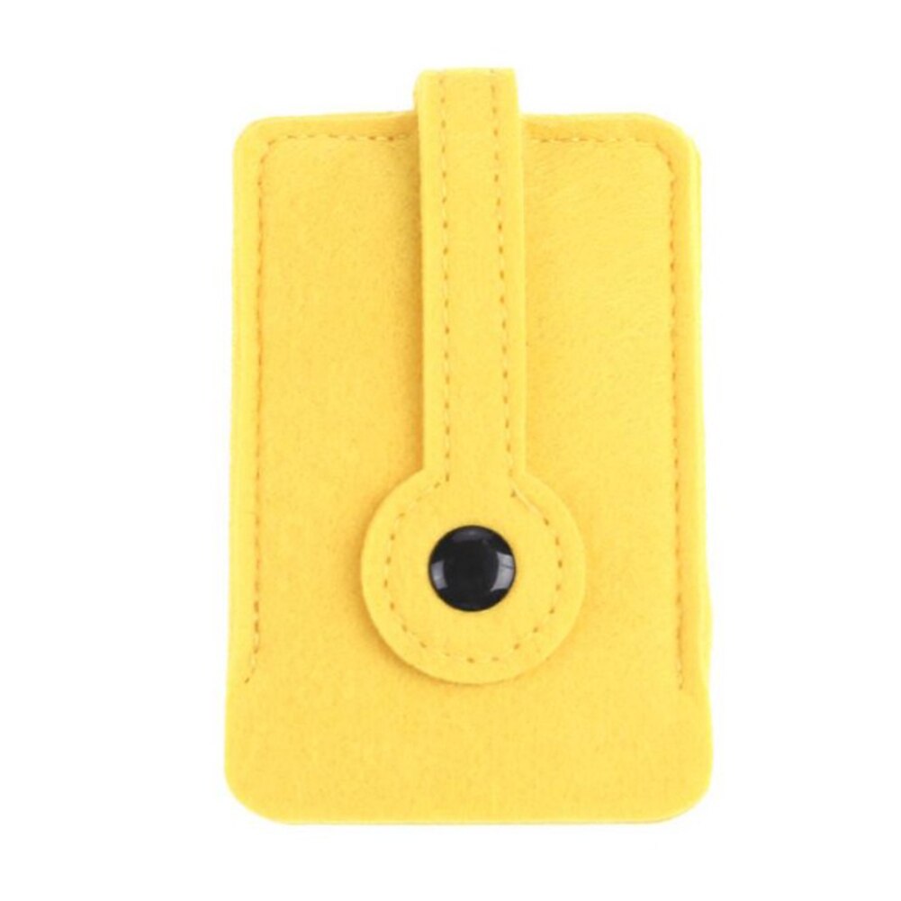 Unisex Autosleutel Portemonnee Portemonnee Wolvilt Sleutelhanger Holder Pocket Keys Organizer Pouch Case Bag: YELLOW