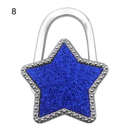 Taske krog skinnende folde zink legering rhinestone krone stjerne bordkant håndtaske bøjle til hjemmet nøglering sød taske vedhæng: 8