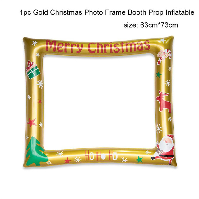 Inflatable Christmas Photo Frame Booth Prop Photography Background Navidad Natal Noel Festive Decoration Party Supplies: b