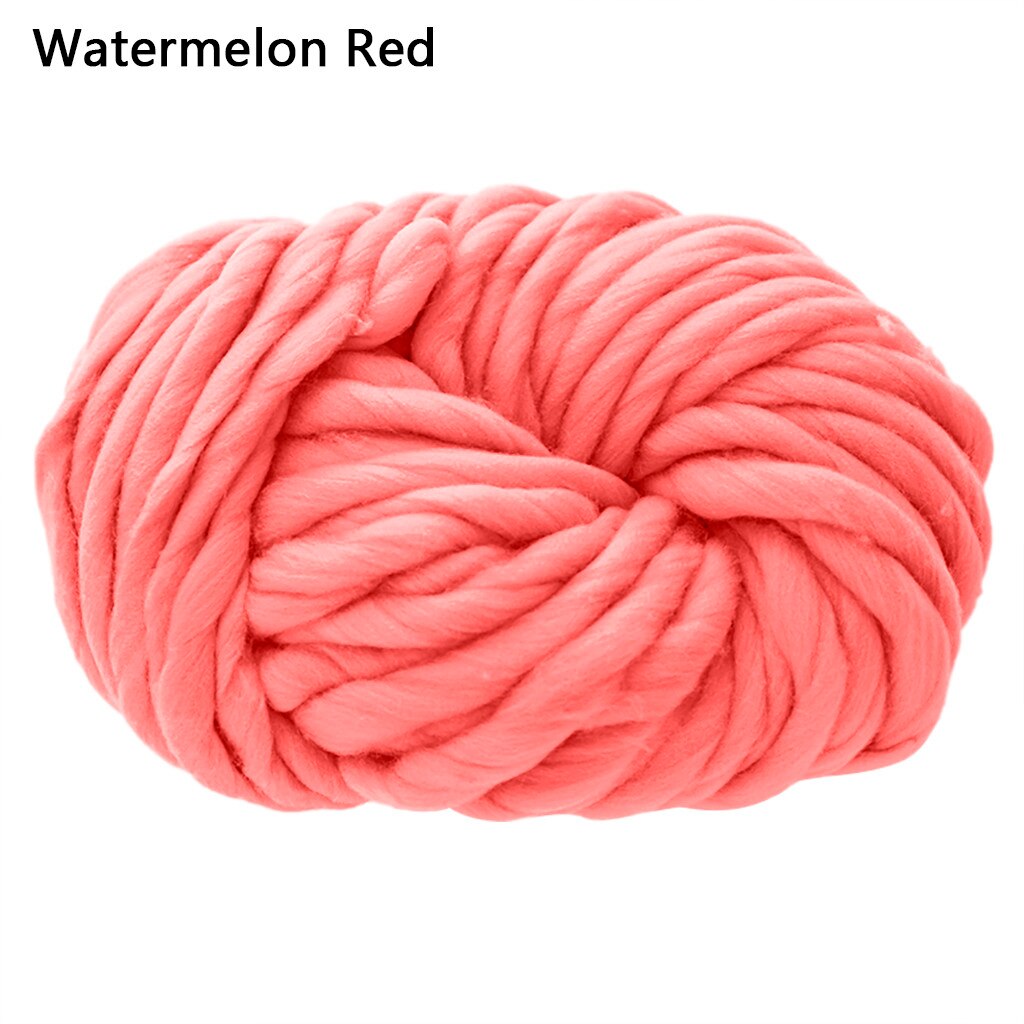 Super Knitting Blanket Chunky Yarn Soft Thick Arm Roving Bulky Wool Yarns DIY Crochet Thread Knit Blankets Hat Scarf#20: Watermelon Red 