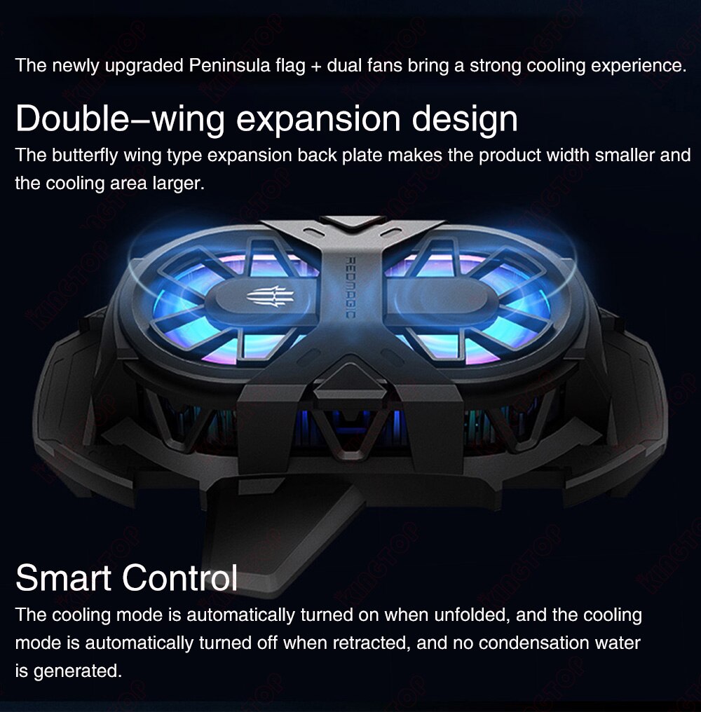 Nubia – ventilateur de refroidissement RedMagic 6 Pro pour téléphone portable, pour Android et iOS