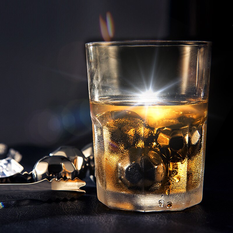 8pc sett rustfritt stål whisky isblokk resirkulerbar vin isbit vinkjøler med klips øl er kaffe kjøler barverktøy