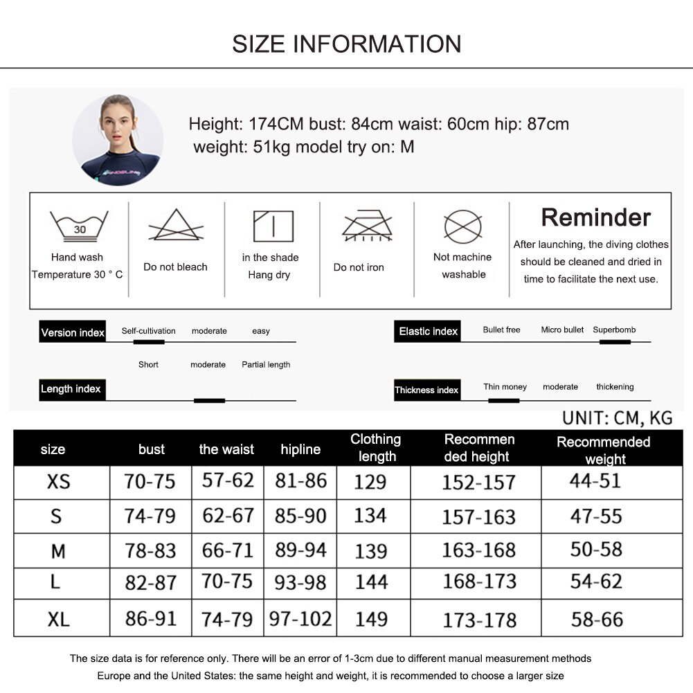 Ice Silk Full Body Wetsuit One-Piece Scuba Snorkeling Surfing Swimming Diving Suit Equipment Underwater Quick-Drying Sunscreen