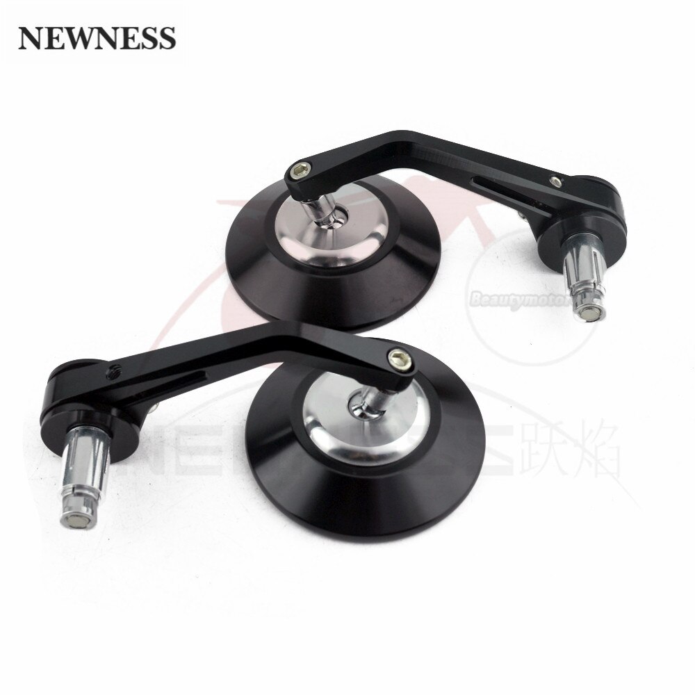 CNC 7/8" 22mm Universal Mirror Rearview Handle Bar End Mirrors Fit For Ducati Monster Aprilia Suzuki MV Agusta Cafe Racer