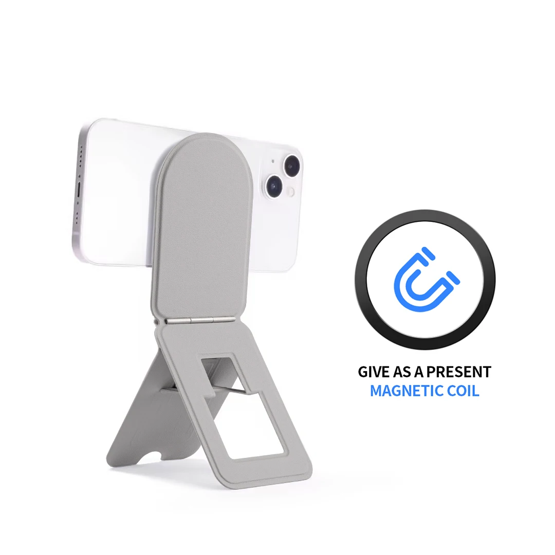 Universal Desktop Magnetic Phone Holder Multi-functional Bracket Metal Desk Stand Angle Adjustment Holder Phone Accessories: GRAY