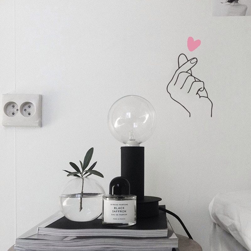 Love Gesture Wall Sticker Romantic love background home decoration Mural Art Decals stickers wallpaper