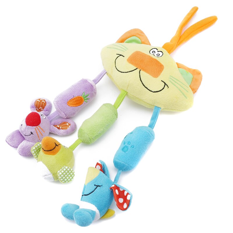Baby Kinder Bett Auto Hängen Rassel Spielzeug Katze Windspiele Spielzeug Weichem Plüsch Kleine Tier Spielzeug für Kinder