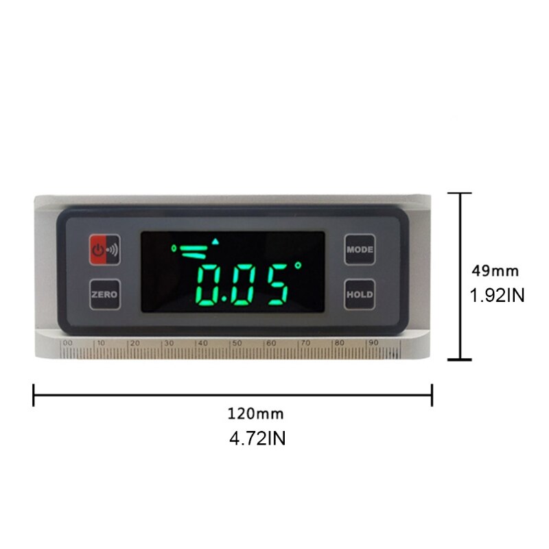 Mini Digital Angle Finder Mini Digital Protractor Angle Finder Inclinometer Magnetic Aluminum Alloy Level Ruler