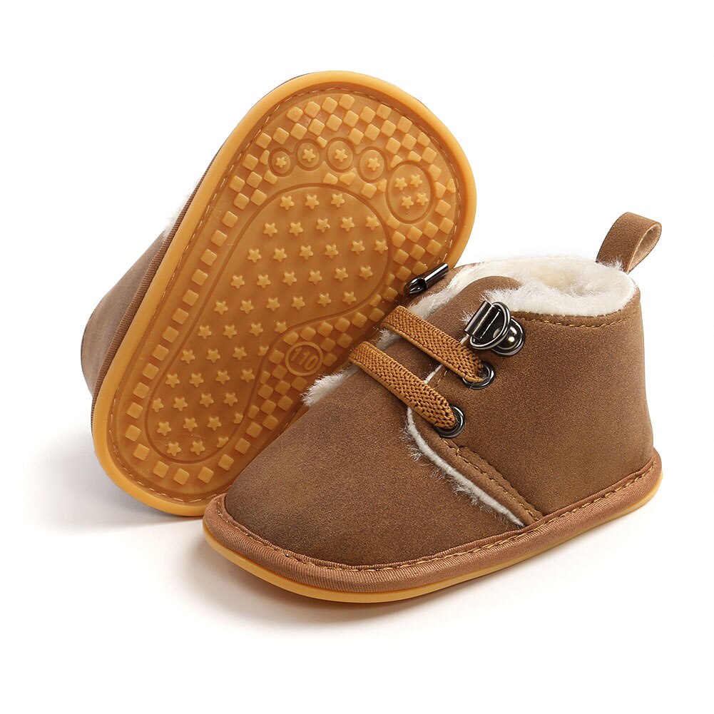 Pasgeboren Baby Casual Schoenen Winter Warme Voering Kids Antislip Rubberen Zool Laarzen