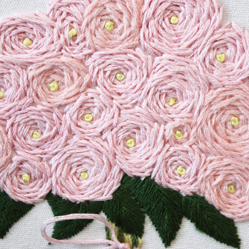Diy broderi kit blomst trykt håndlavet håndarbejde korssting sæt syning kunst vægmaleri buket bryllup hjemmeindretning