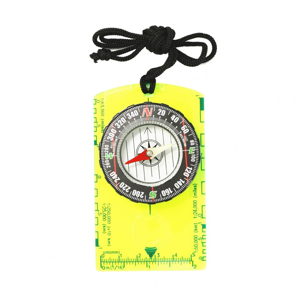 Survival Compass Lightweight Orienteering Compass Arcylic Convenient Essential Orienteering Compass with Lanyard