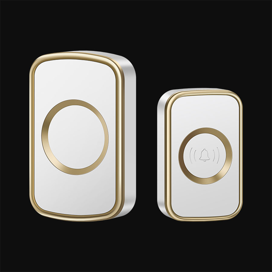 CACAZI Heimat DC batteriebetriebene kabellose wasserdichte Türklingel, intelligente 300-Meter-Fernbedienung, 60 KlingeltöNe, draussen-Anrufglocke: MULTI