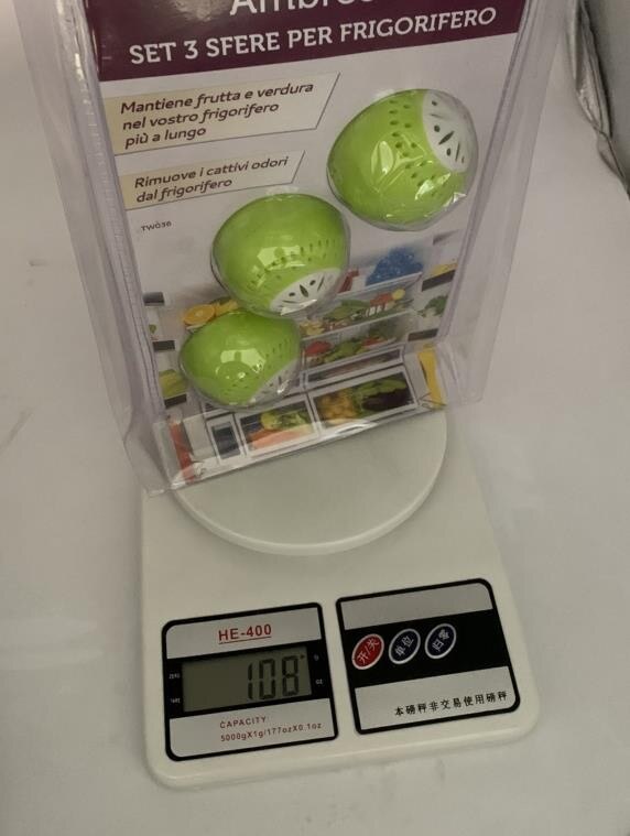 3pc boule de conservation des aliments réfrigérateur désodorisant boule de nettoyage maison cuisine remplaçable légume fruits boule de sécurité