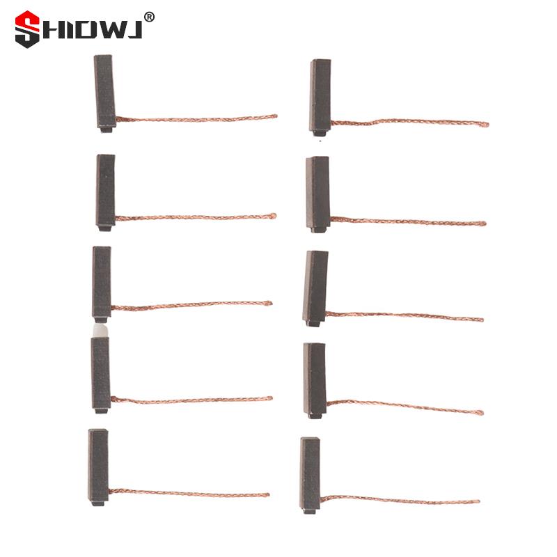 10pcs Electric Generator Motor Carbon Brushes Car Alternator Power Tools Generic Car Regulator Copper 5*7*19mm