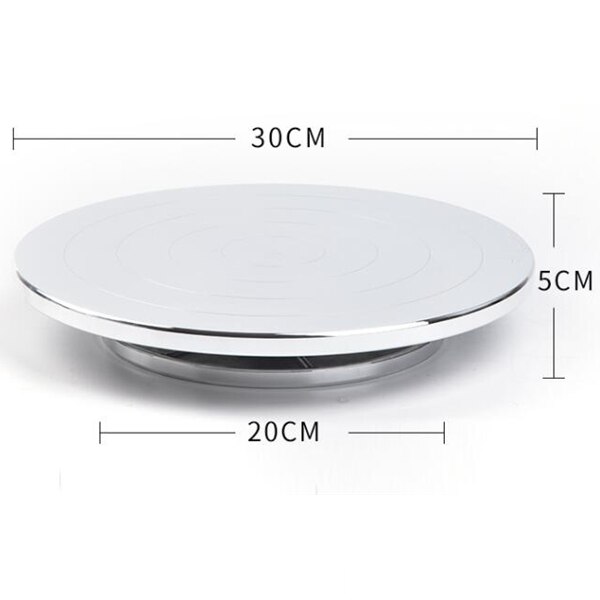 30/25/15cm Double-Sided Aluminum Pottery Wheel Turntable Aluminum DIY Clay Tool Sculpture Ceramic Pottery Forming TurntableWheel: 30cm