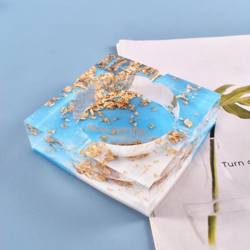 Kwadratowe przezroczyste popielniczki formy żywiczne kryształbyć winnym silikonowe Toola dokonywanie ręcznie rzemiosło żywiczne gliny domowe wyroby rękodzielnicze DIY formy