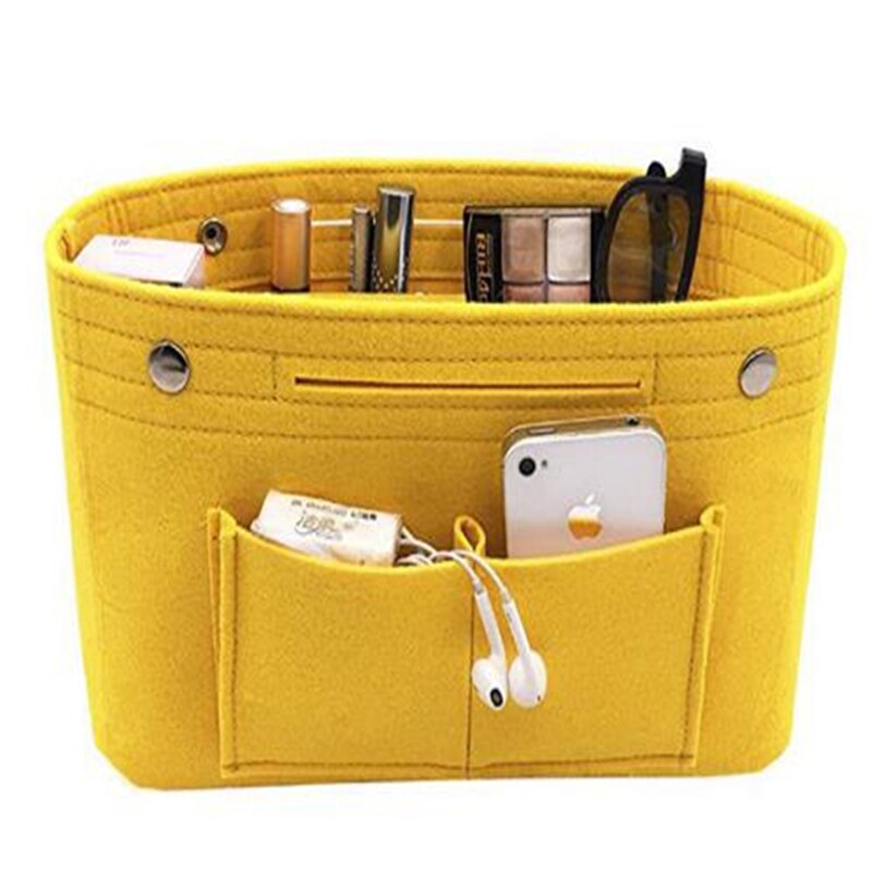 Make-Up Tas Organizer Vilt Purse Vrouwen Cosmetische Handtas Insert Bag Case Multi-Functie Voor Dames Reizen Organizer