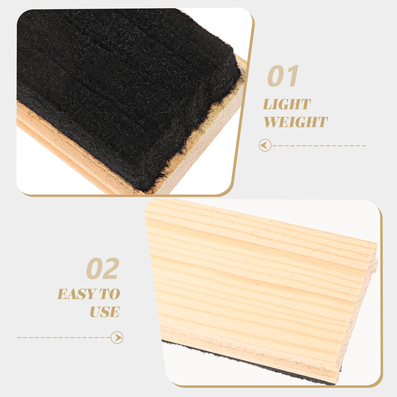 5pcs Krijtbord Draagbare Gummen Whiteboard Gum Houtvilt Cleaner Veeg Gum Droog Wissen Board Schoonmaken School voor