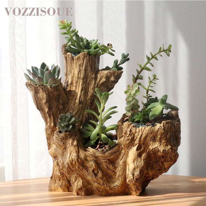 Kinesisk harpiks trærod blomsterpotte indendørs potter til sukkulenter maceta colgante bonsai potte kontor dekoration plante potter