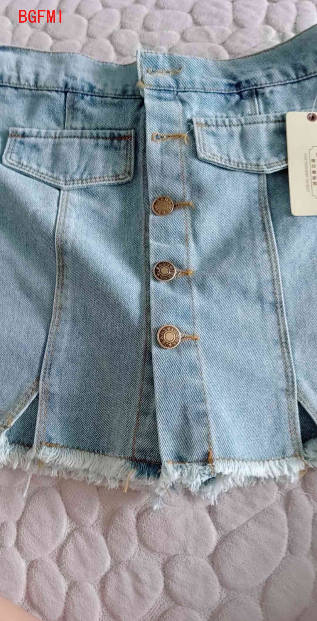 Jupe-culotte en denim pour fille, tenue d'été décontractée à boutons, en Denim, pour enfants de 2 à 10 ans, 2022