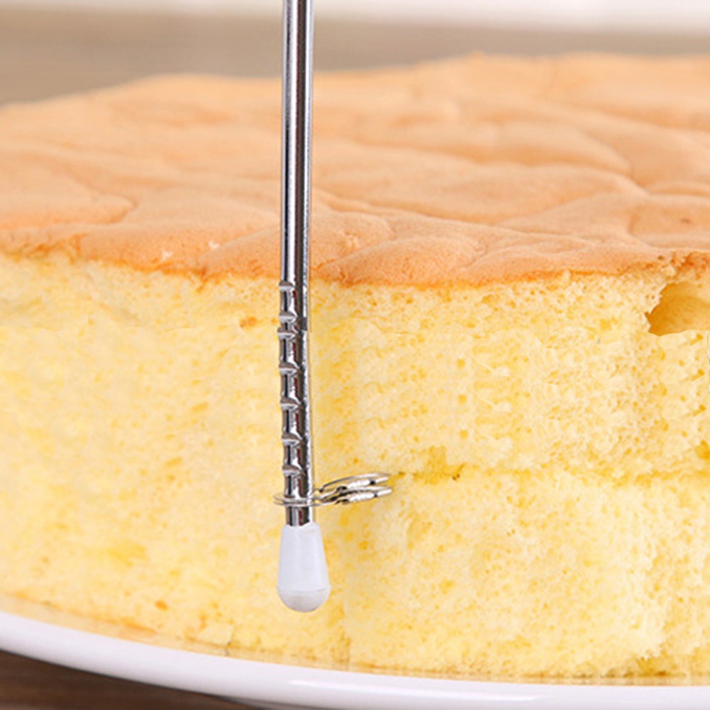 Coupe-gâteau à Double fil réglable en acier inoxydable, 2 lignes, 32cm, scie à découper, grattoir, séparateur de pain, couteau à pâtisserie, outils de cuisson