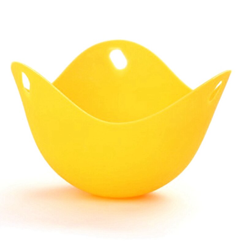 Siliconen Gepocheerd Ei Cups Non Stick Ei Pocheren Fornuis Food Grade Siliconen Poach Pods Eierkokers: YELLOW
