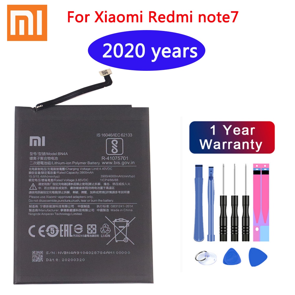 Originele Batterij 4000Mah BN4A Telefoon Batterijen Voor Xiaomi Redmi Note7 Note 7 Pro M1901F7C Echt Telefoon Batterij + gratis Tools
