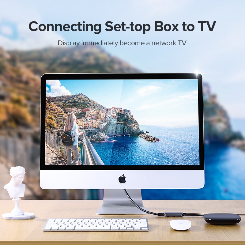 Ugreen HDMI to Mini DisplayPort Converter Adapter Cable 4K for Apple iMac Samsung ASUS Monitor Xbox One HDMI to Mini DP Adaptor