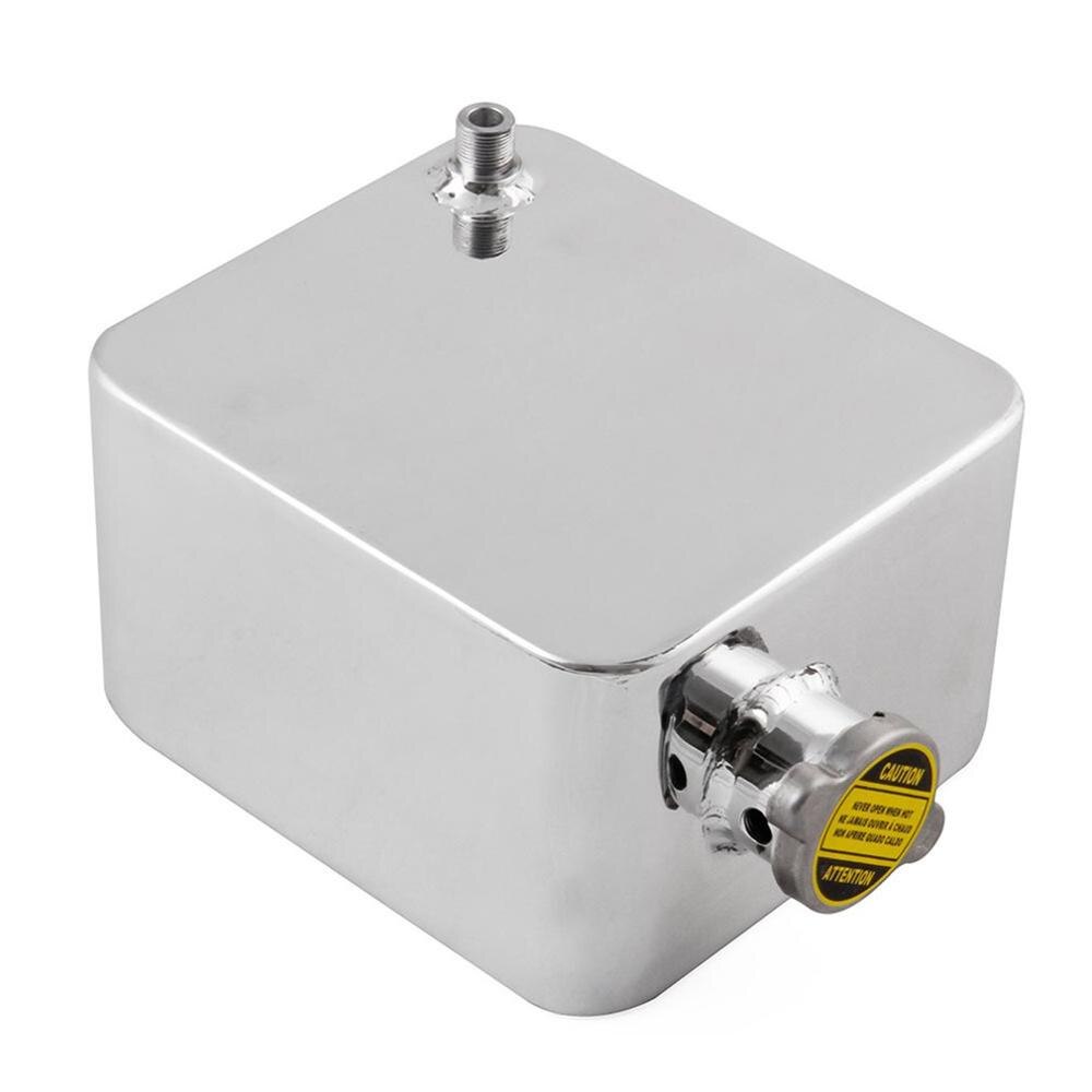 2.5L Car Radiator Water Coolant Tank Cooling Catch Bottle Overflow Reservoir Heatsinks Aluminum Universal Cooling Water Tank: Silver