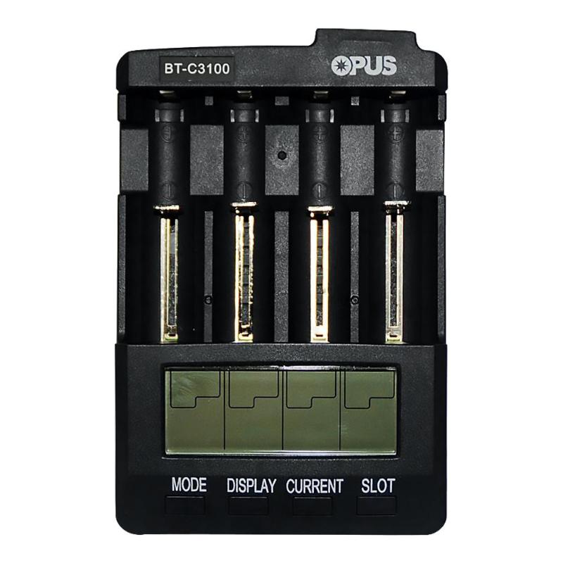 Opus BT-C3100 Li-Ion Batterij Nimh Batterijlader V2.2 Universele Vier Slots Lcd Smart Oplaadbare Batterij Oplader