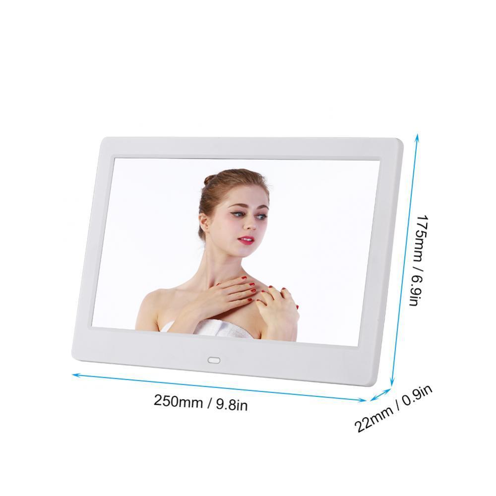 Cadre Photo numérique 10 pouces HD TFT-LCD 1024x600, alarme, lecteur de film MP3 MP4