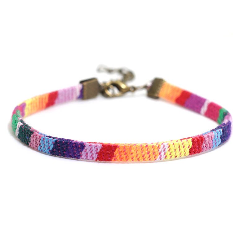 Handgemachte Boho Ethnische Fußkettchen Handarbeit Farbic Seil Kette Fuß Knöchel Für Frauen Sommer Strand Bein Schmuck: Bronze- Gelb