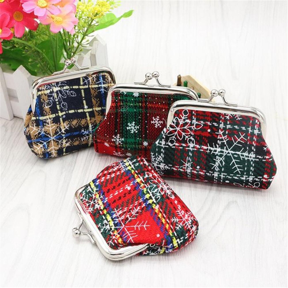 Plaid Coin Purse Women Small Wallet Card holders Female Mini Wallet Coin Bag Hasp Women's Purse Christmas