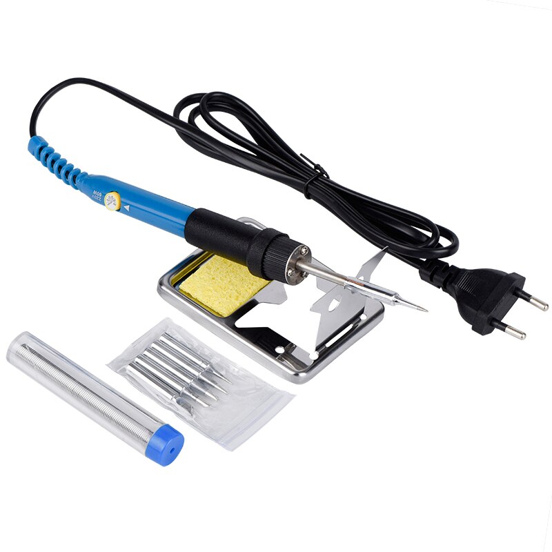 Soldador eléctrico JCD 909 60W temperatura ajustable 220V 110V Estación de Reparación soldadura accesorios de soldadura de estaño: 60W 110V US Plug / Amarillo
