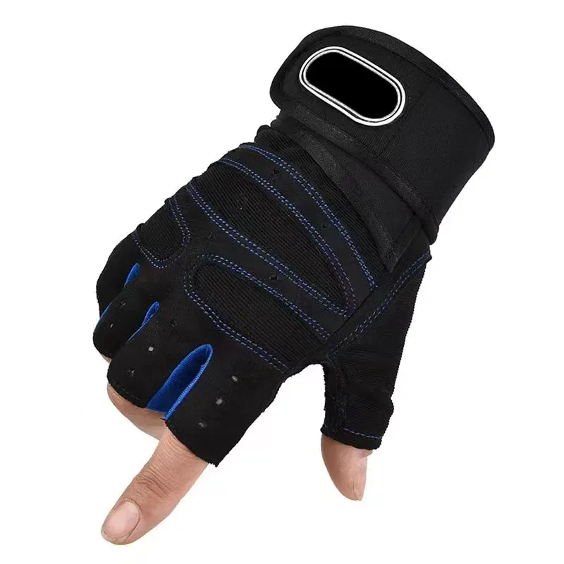 Guantes de gimnasio para hombres y mujeres, guantes de pulsera para levantamiento de pesas, entrenamiento de culturismo, ejercicio deportivo, guantes de ciclismo a prueba de golpes