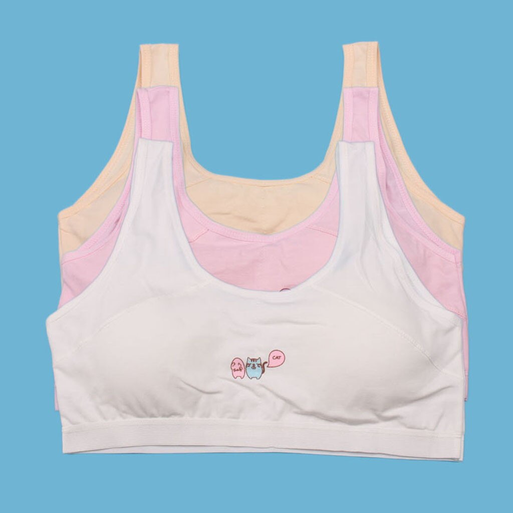 Kids Girls Underwear Foam Bra Vest Children Underclothes Sport Undies Clothes Cotton Soft Brassiere Sport Girl Bras For Teen