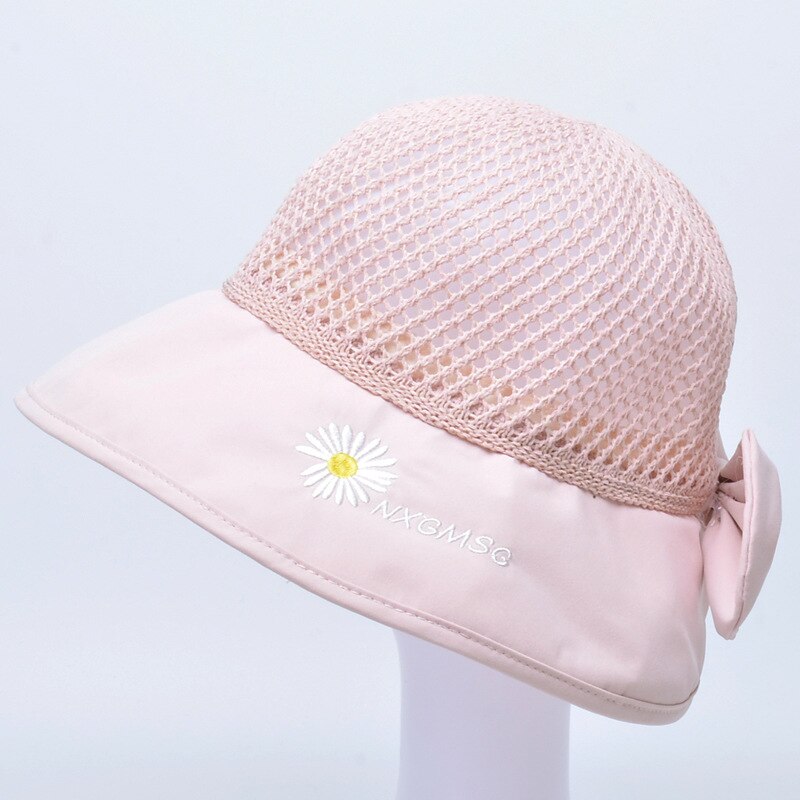 Sombreros de sol para mujer, sombrero plano liso, ala ancha, , redondo, Panamá, playa, Verano: Rosa