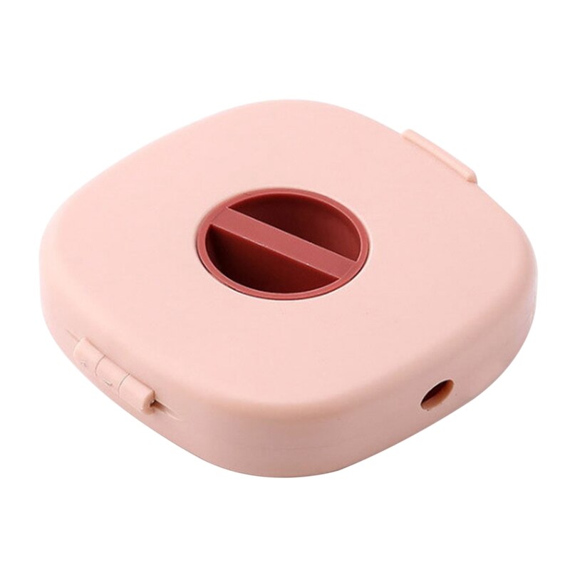 Portable Data Cable Storage Box, Rotatable Vable Organizer, Used for Earphone Charging Cable Organizer 5 PCS: Pink