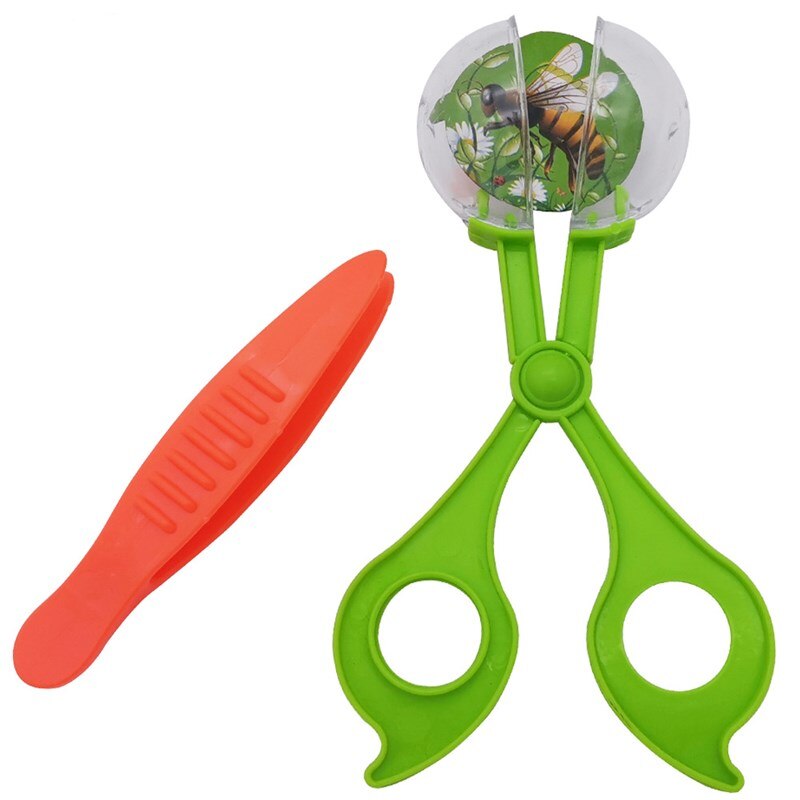 Pinzas de plástico para recoger insectos para niños, juguetes educativos, de acampada