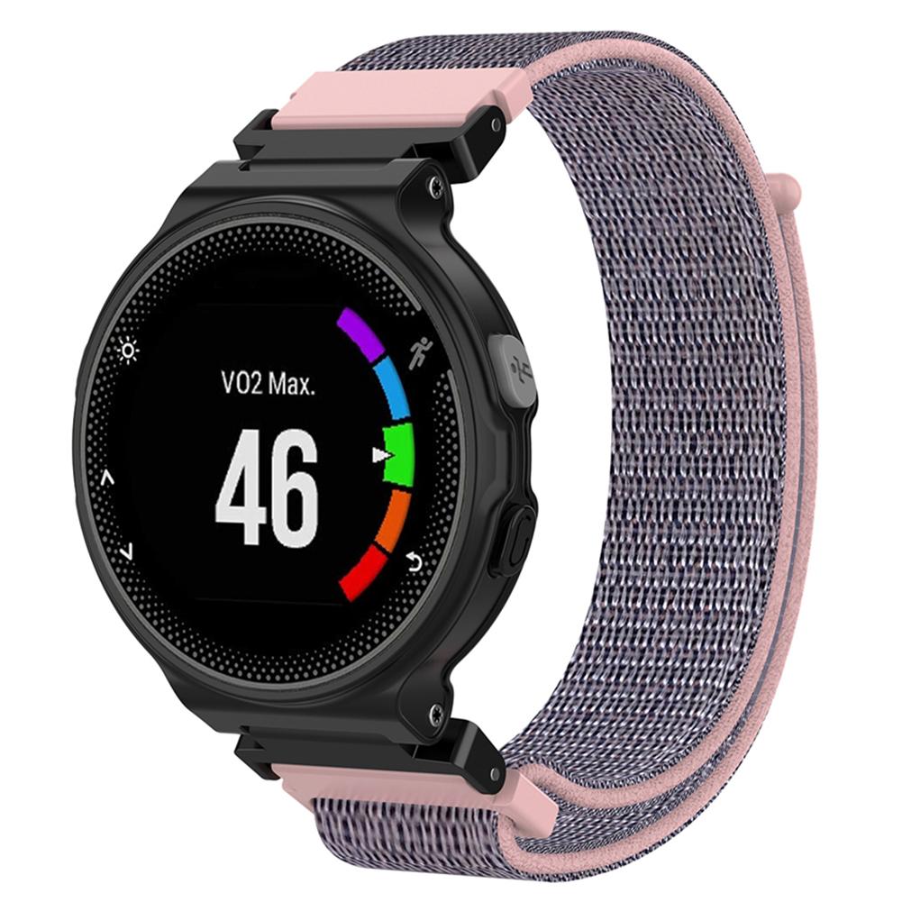 Voor Garmin Forerunner 220 230 235 630 620 735 Smart Horloge Nylon Sport Band Strap Wrist Band Horloge Band: Pink Blue