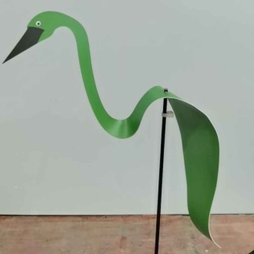 Tuin Flamingo Wind Indicator Grillige Roterende Vogel Sculptuur Absoluut Prachtige Unieke Dynamische Vogel Tuin Yard Decoratie: Green bird