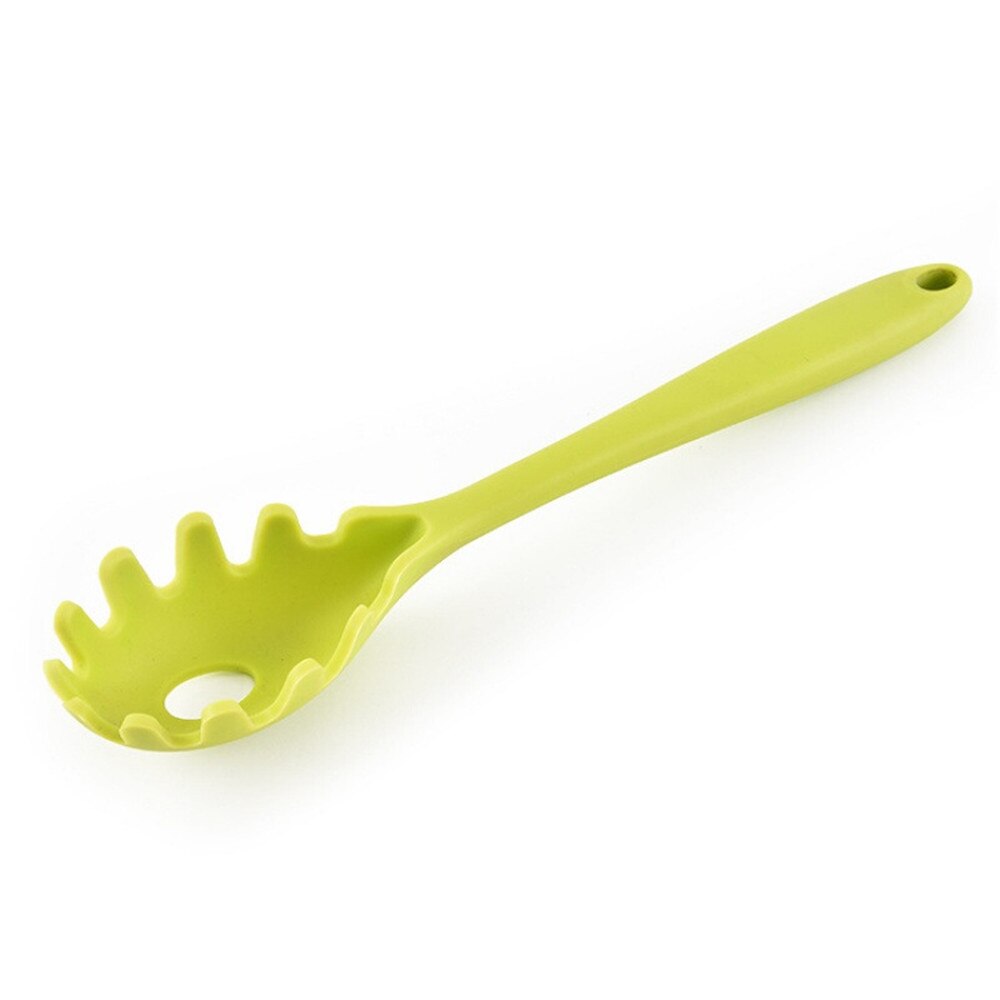 Siliconen Pasta Noodle Lepel Pasta Scoop Vergiet Noodle Spaghetti Pollepel Slot Lepel Nylon Vergiet Keuken Gadget Eco Vriendelijke: Green