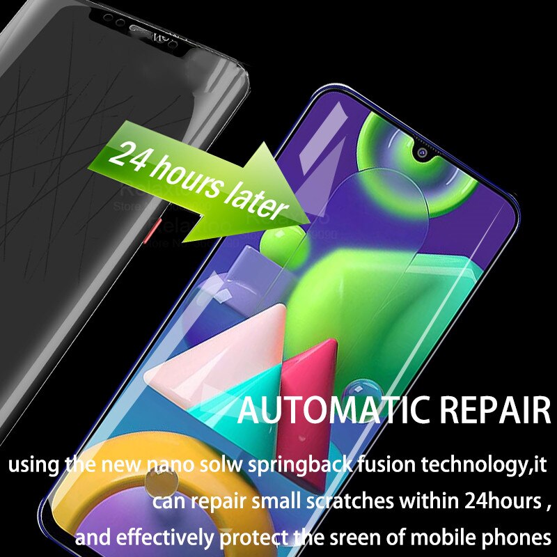 1-2Pcs 100D Hydrogel Film For Samsung Galaxy m21 Protector Film For Samsung sumsung galax m 21 Protector Hydrogel Film sm-m215f