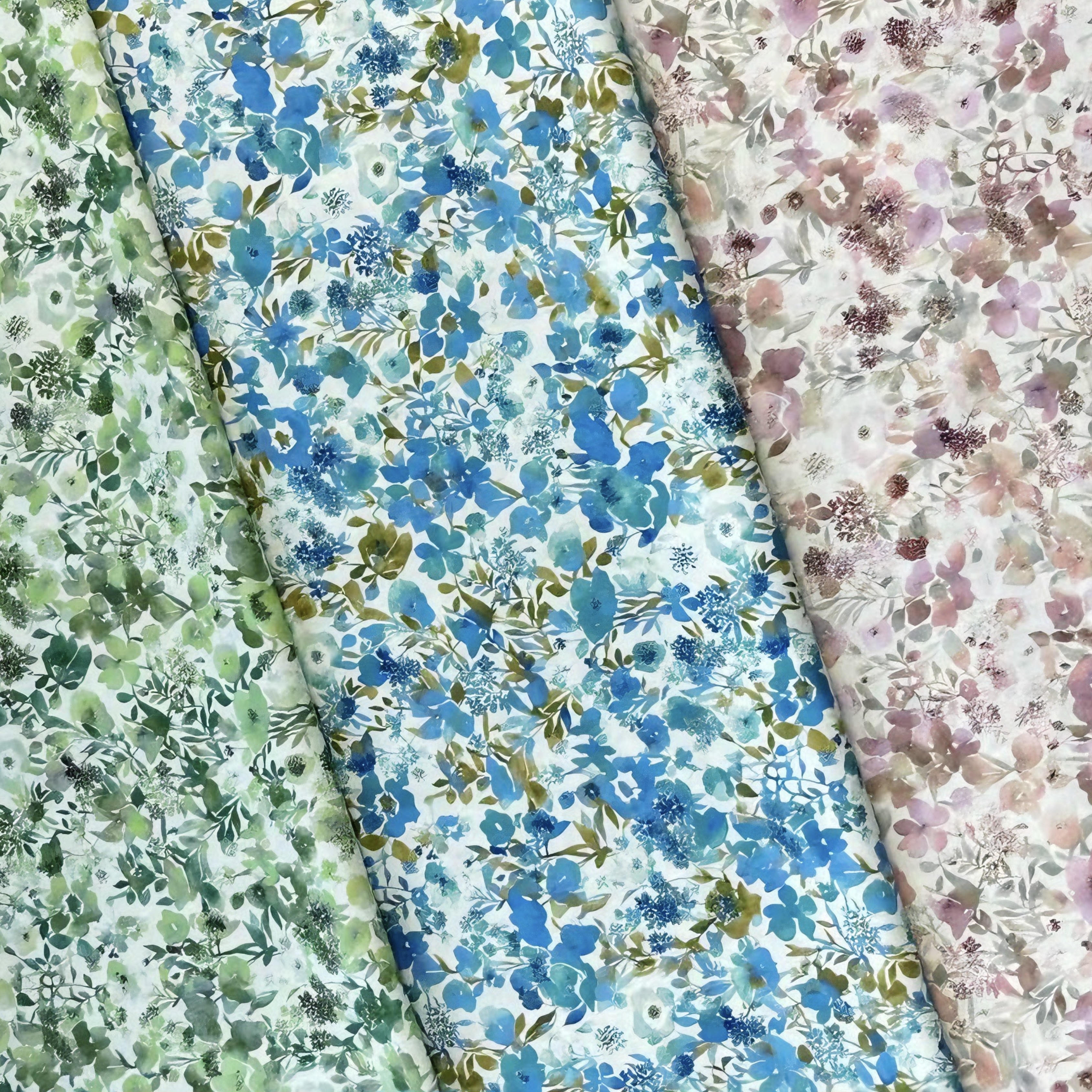 Tissu Popeline Coton 100% - 145cm Large - Imprimé Floral - Respirant & Biodégradable pour DIY