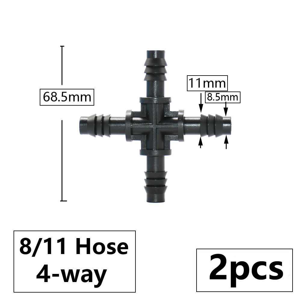 3/8" 8mm Gartenschlauchanschluss 8/11 bis 4/7 3/5mm Schlauchreduzierer Wassersplitter T-Stück Ellenbogendstopfen Tropfbewässerungssystem passend zu: Blau