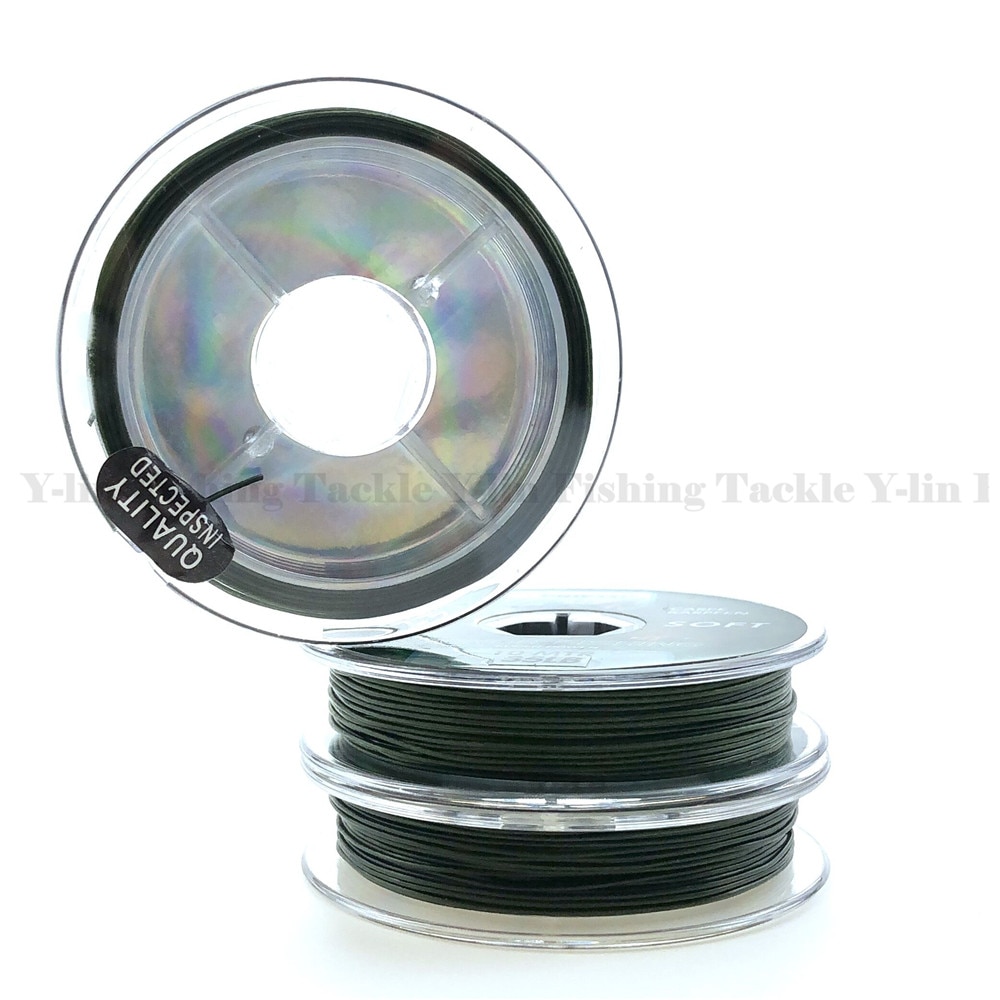 10m Carp Fishing Line Green Coated Braid HookLink Lead Core Leader For Hair Rigs Quick Sinking Skin Line 15LB 25LB 35LB