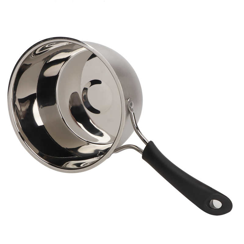 Small Soup Pot Thickened Compound Steel Non-Magnetic Single Handle Cooking Kitchenware 18cm cooking pots